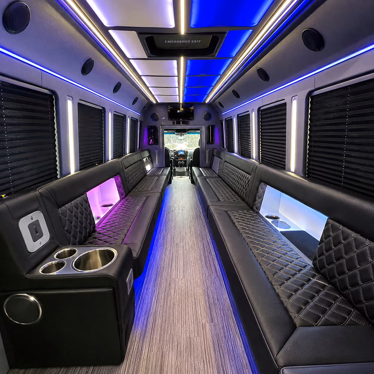 Clearwater Bachelor & Bachelorette Transportation party bus interior