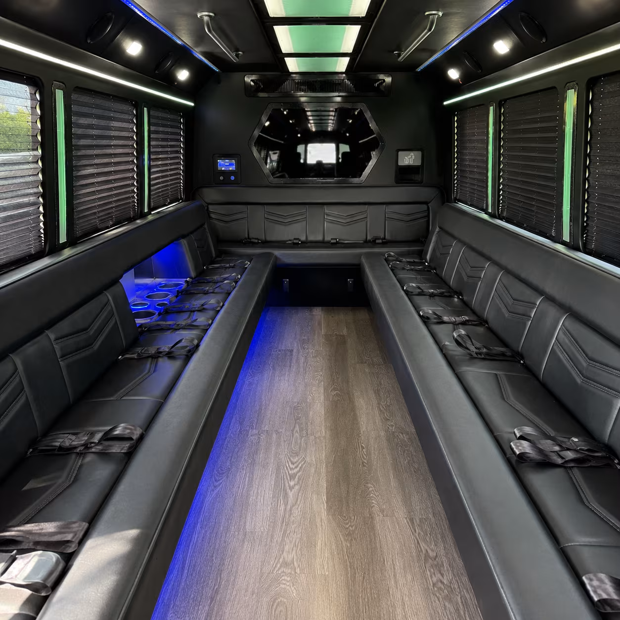 Clearwater Private Event Transportation party bus interior