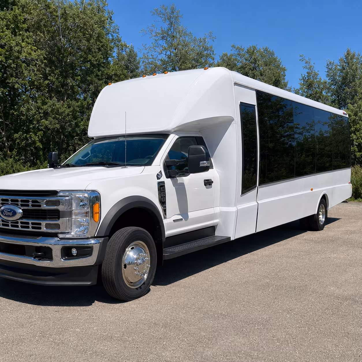 Clearwater School Event Transportation party bus exterior