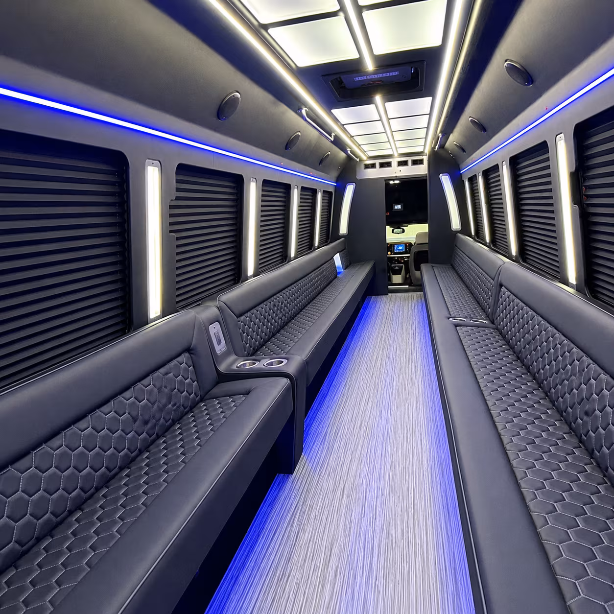 Clearwater Sporting Event Transportation party bus interior