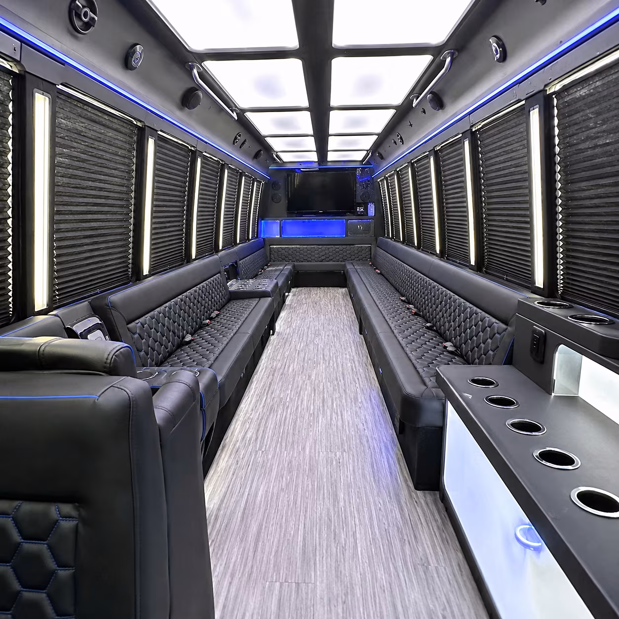 Clearwater Wedding Transportation party bus interior
