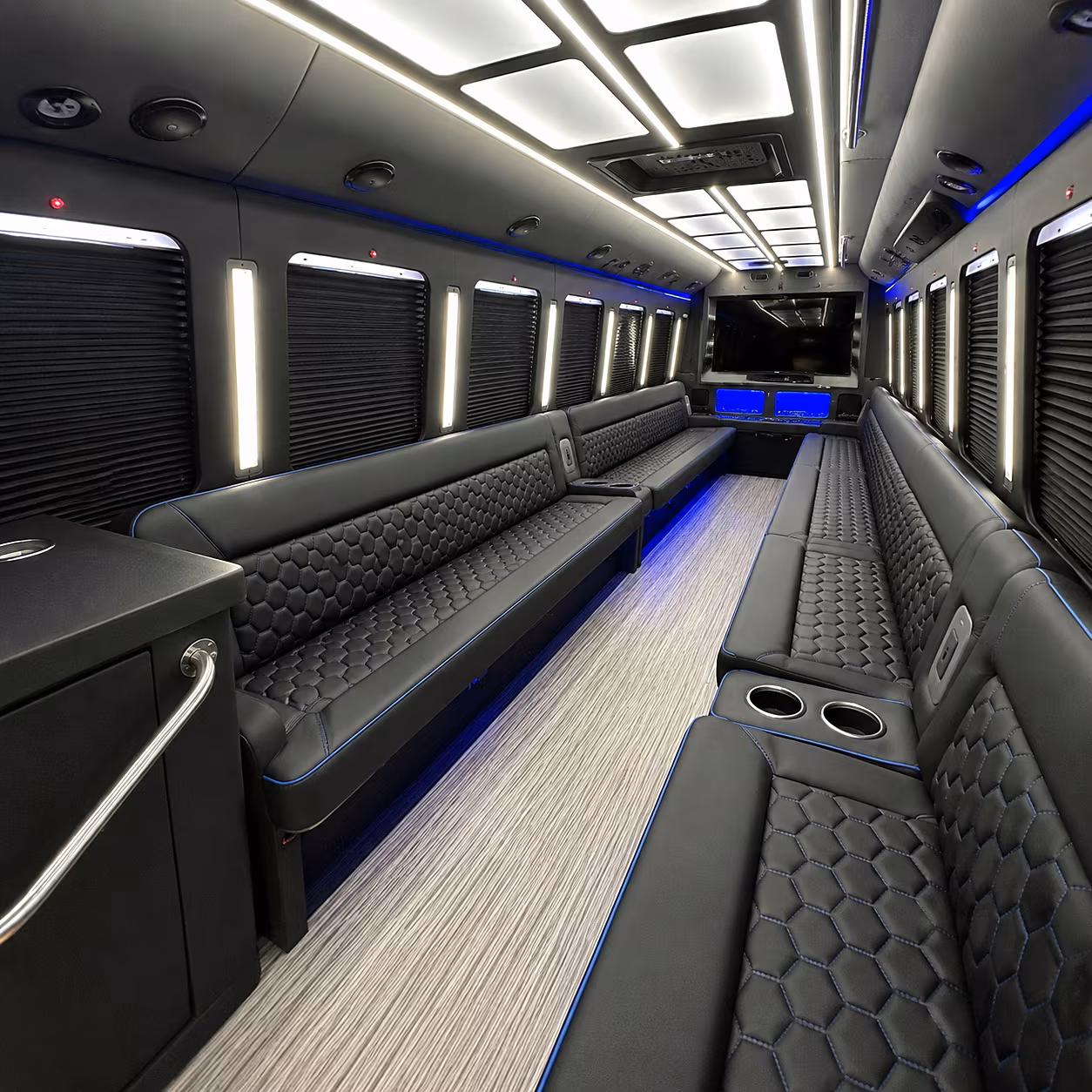 Clearwater Wedding Transportation party bus interior