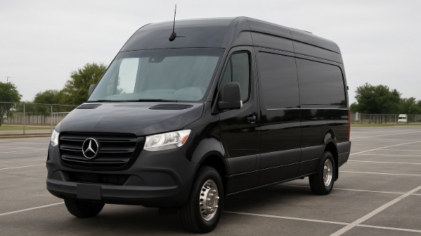 Exterior of Charter Bus Company Riverview's 14 Passenger Sprinter Limousine in Riverview