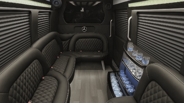 Interior of Charter Bus Company Pinellas Park's 15 Passenger Party Bus in Pinellas Park
