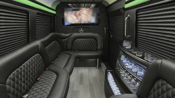 Interior of Charter Bus Company Pinellas Park's 18 Passenger Party Bus in Pinellas Park