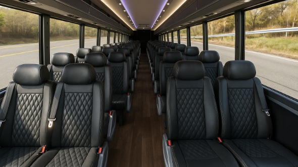 Interior of Charter Bus Company clearwater's 25 Passenger Minibus in clearwater