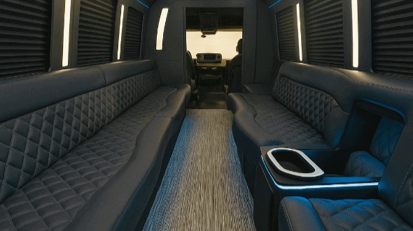 Interior of Clearwater Party Bus Company's 25 Passenger Party Bus in clearwater