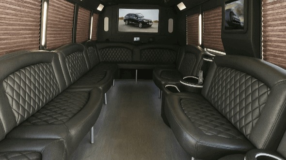 Interior of Charter Bus Company Brandon's 40 Passenger Party Bus in Brandon