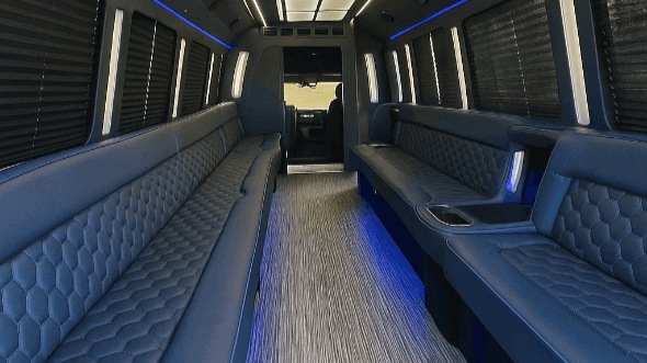 Interior of Charter Bus Company Largo's 40 Passenger Party Bus in Largo