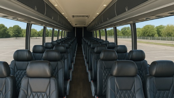 Interior of Charter Bus Company clearwater's 44 Passenger Charter Bus in clearwater