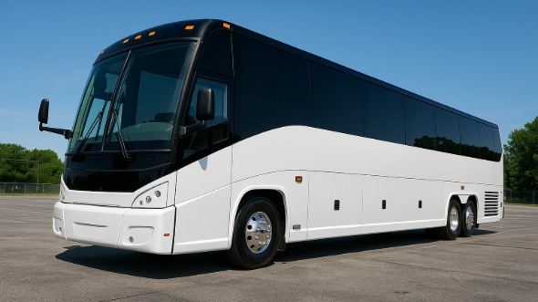 Exterior of Charter Bus Company clearwater's 45 Passenger Charter Bus in clearwater