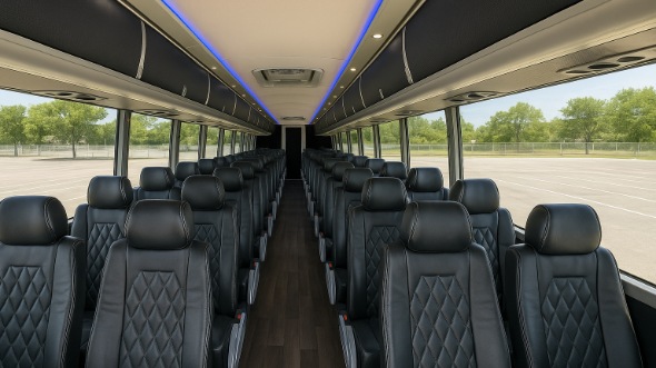 Interior of Charter Bus Company clearwater's 45 Passenger Charter Bus in clearwater