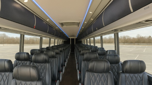 Interior of Charter Bus Company clearwater's 46 Passenger Charter Bus in clearwater
