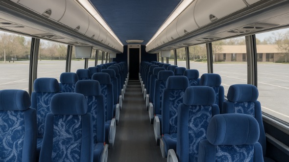 Interior of Charter Bus Company clearwater's 50 Passenger Charter Bus in clearwater
