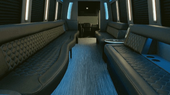Interior of Charter Bus Company Bradenton's 50 Passenger Party Bus in Bradenton