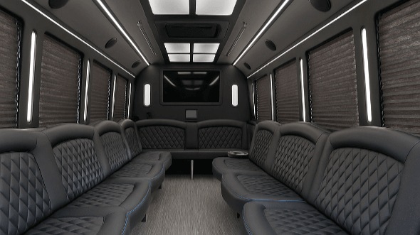 Interior of Charter Bus Company Riverview's 50 Passenger Party Bus in Riverview
