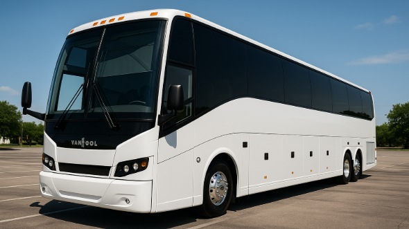 Exterior of Charter Bus Company clearwater's 54 Passenger Charter Bus in clearwater