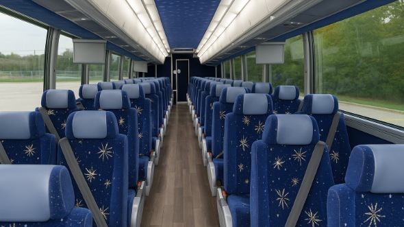 Interior of Charter Bus Company clearwater's 54 Passenger Charter Bus in clearwater