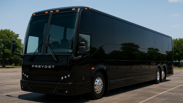 Exterior of Charter Bus Company clearwater's 55 Passenger Charter Bus in clearwater