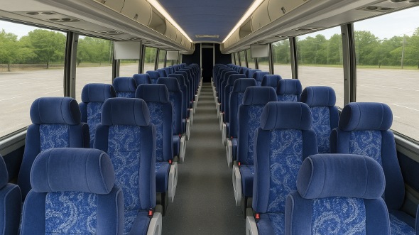 Interior of Charter Bus Company clearwater's 56 Passenger Charter Bus in clearwater
