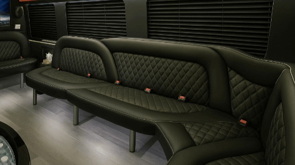 clearwater 15 passenger party bus inside