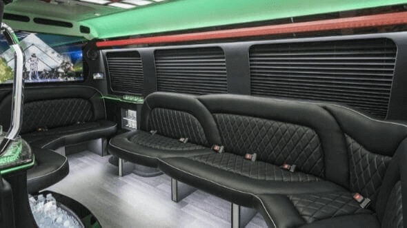 clearwater 15 passenger party bus interior