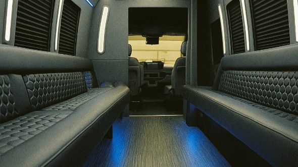 clearwater 20 passenger party bus inside