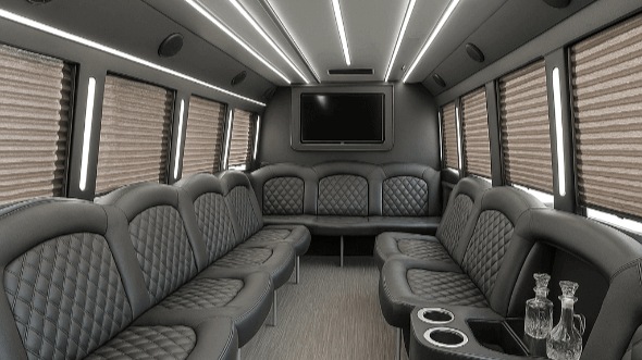 clearwater 25 passenger party bus inside