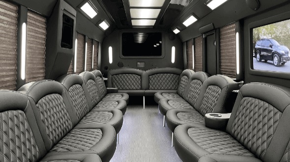 clearwater 25 passenger party bus interior