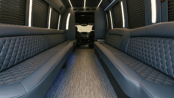 clearwater 40 passenger party bus inside