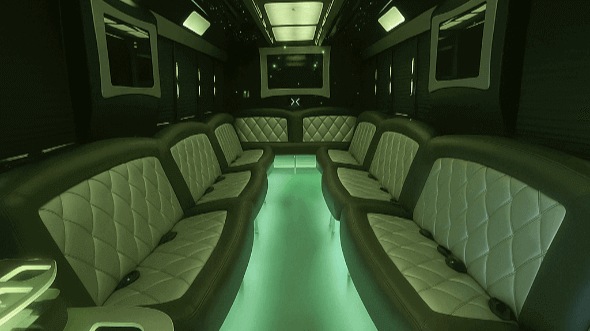 clearwater 50 passenger party bus inside