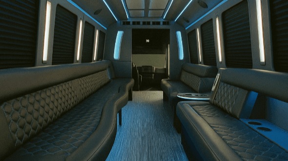 clearwater 50 passenger party bus interior